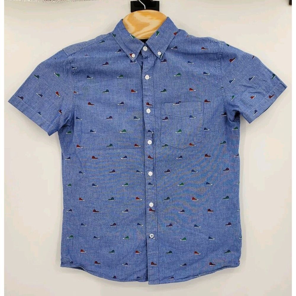 American Eagle Seriously Soft Sneaker Short Sleeve Button Down Men's Size Small